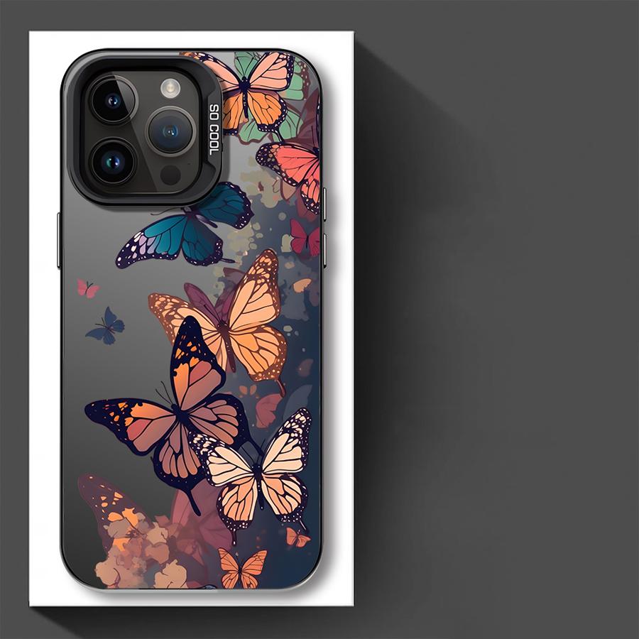 Cartoon-Schmetterlingshülle für iPhone 17 Pro Max 14 Plus Air 13 11 16 12 Pro 15 Handyhülle