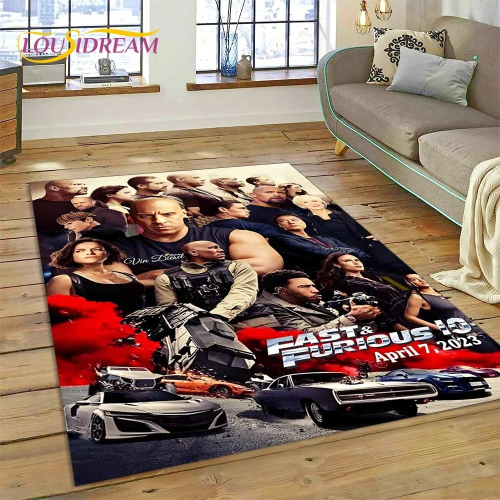 

Fast & Furious X 10 Vin Diesel Movie Carpet Rug for Bedroom Living Room Home Sofa Decoration,Children Game Large Decor Floor Mat 60cm x 90cm