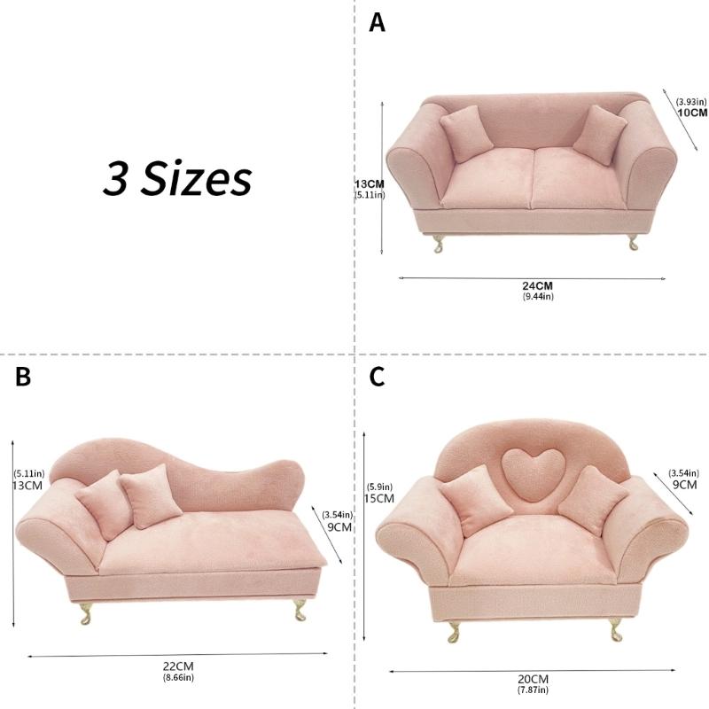 Miniature 1/6 Scale Dollhouses Furniture Sofa Jewelry Storage Box for Doll House Accessories
