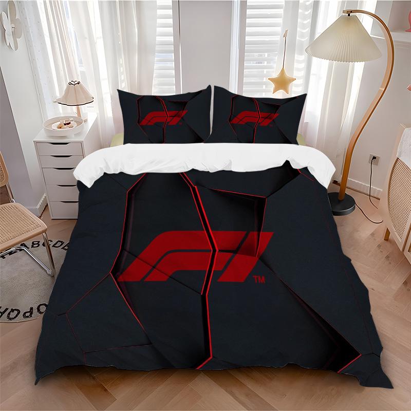 Formula One Bedding 3 Piece Set HD Print Duvet Cover Pillowcases for Teens Adult Bedroom Decoration Christmas Gift