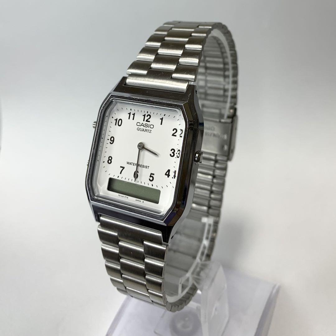 

[USED] CASIO AQ-230 Men s Quartz Digital-Analog Watch, Working Condition: Tested