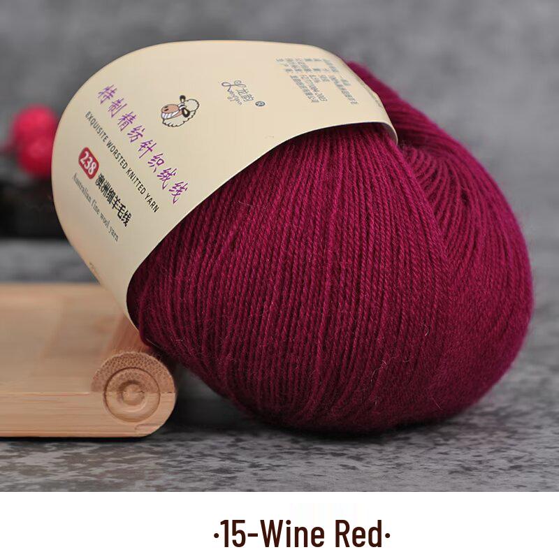 Fine Australian Wool Yarn for Hand-Knitted Sweaters, Hats, and Scarves