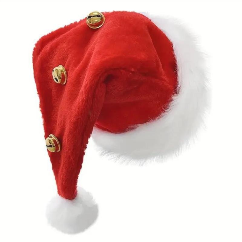 Christmas Santa Hat For Adults Xmas Holiday Hats Unisex Velvet Red Classic Fur Comfort New Year Festive Party Supplies