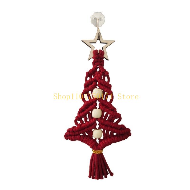Handwoven Holiday Decor Mini Christmas Tree Knitting Gnome Holiday Door Sign Top Sale
