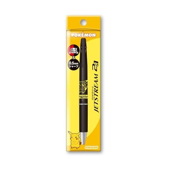 Showa Note Pokemon Jetstream 2&1 Multi-function Pen (0.5mm Sharp, 0.5mm Black/Red Ballpoint) Pikachu Gengar Black