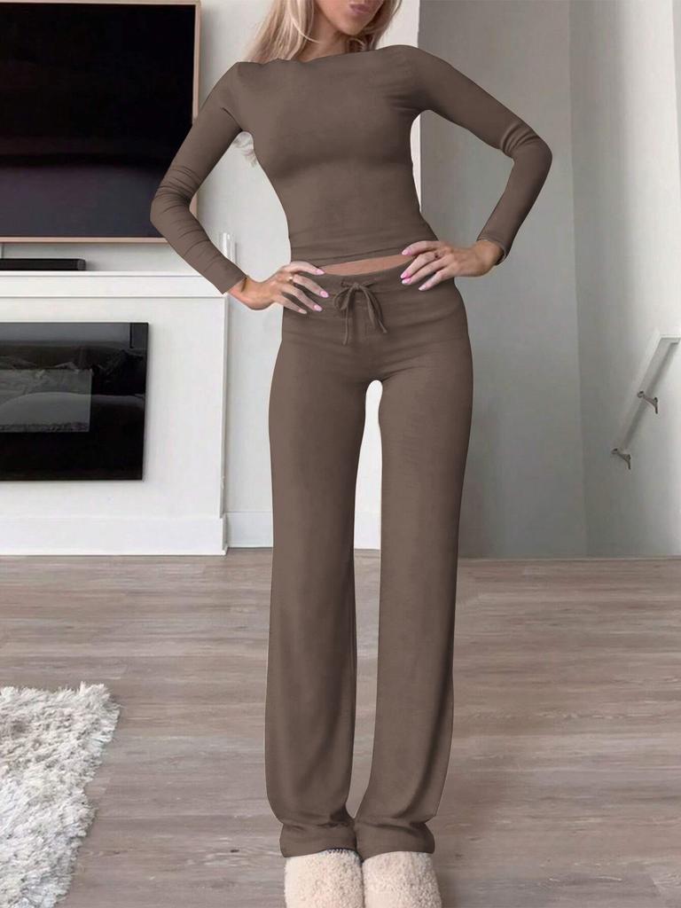 Y2K Sport Style Long Sleeve Long Pants Set Autumn Women Fashion Casual Set For Women