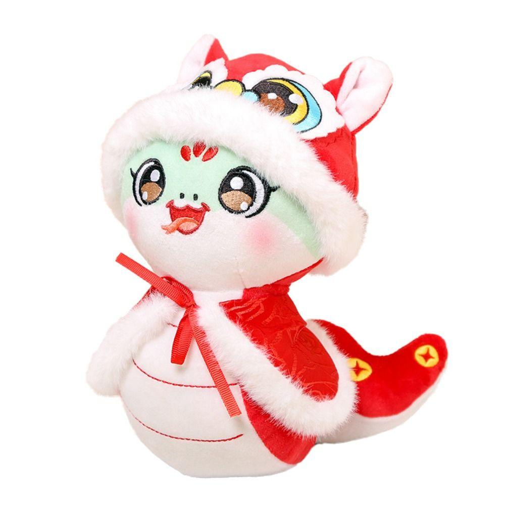 Funny Lucky Snake Plush Doll Big Eyes Stuffed Animal Doll Adorable Snake Year Plush Toy  Home Decor
