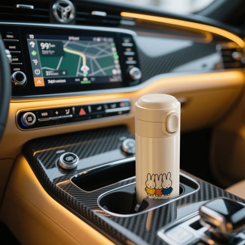 Miffy Thermos Water Bottle, One-Touch Operation, Large Capacity, Keeps Cold or Hot, Vacuum Insulated, Leak-Proof, Stylish and Cute, Unisex, Birthday G