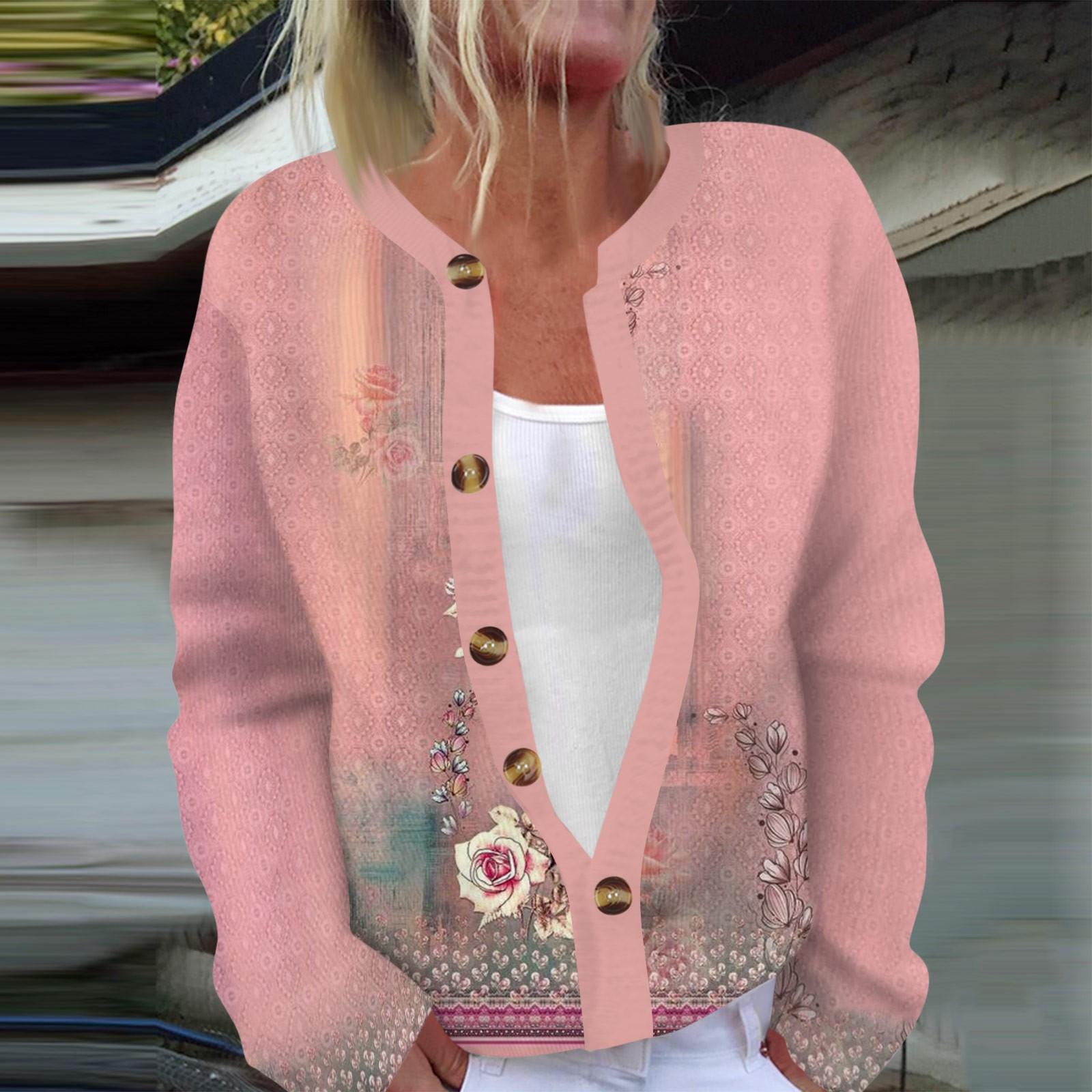 

Женская мода с длинным рукавом, рождественский принт «Снеговик-снежинка», куртка, кардиган XXXL розовый