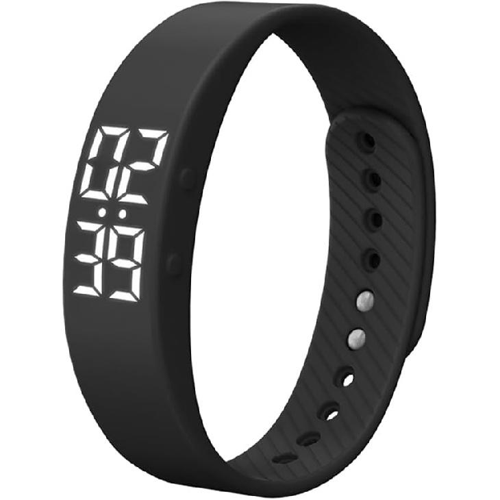 

Mikikit Мужские Наручные Часы Браслет Мужчины Силиконовые Простые Спортивные Цифровые Часы Регулируемые Умные Часы Мужские Часы для Ремешка Светодиодные Черные Электронные