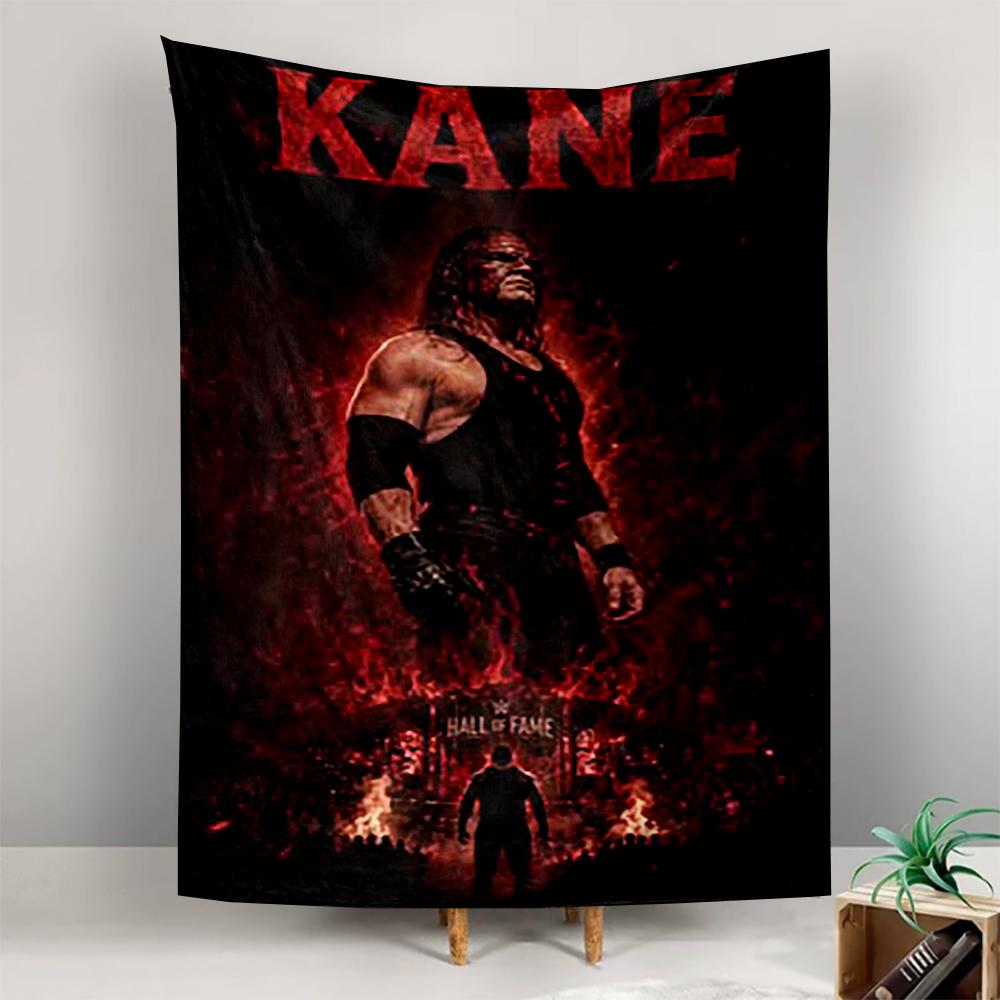 Kane Wrestling Theme Red Flame Patterned tapestry for bedroom and living room home decor