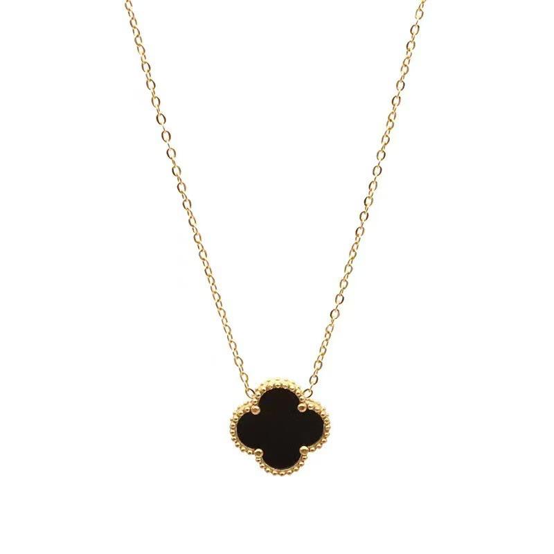 

15MM Four-Leaf Clover Clavicle Necklace - Colorfast, Lightweight, Versatile Women s Luxury Ornament