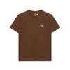 Polo Einfarbiges T-Shirt mit gesticktem Logo Rundhalsausschnitt Kurzarm Herren Tops Schokolade 710938686-008