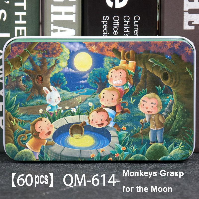 60pcs Wooden Jigsaw Puzzles 3D Cartoon Mermaid/Snow White/Cinderella/Princess/Helicopter/Hot Air Balloon Puzzles for Baby  Kids
