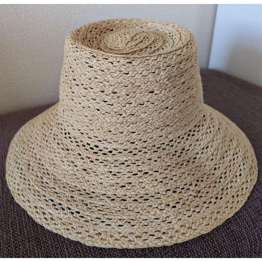Used KIJIMA TAKAYUKI Raffia Blade Bucket Hat