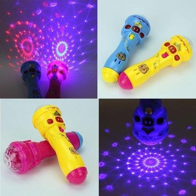 6 In LED Projection Microphone Flash Microphone Light-emitting Children Toys Kids
