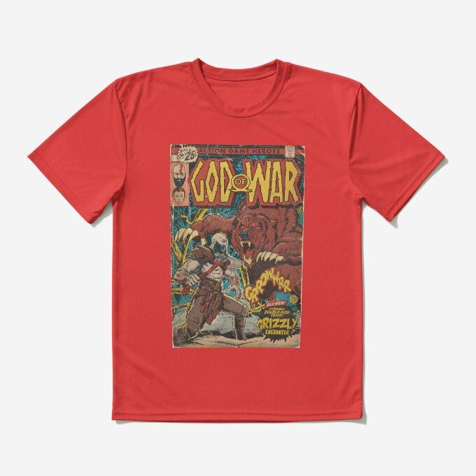 God of War Ragnarök Bear Fight Art TShirt for Men and Women Summer Pure Cotton Clothing Fashion Casual Short Sleeved Tshirt