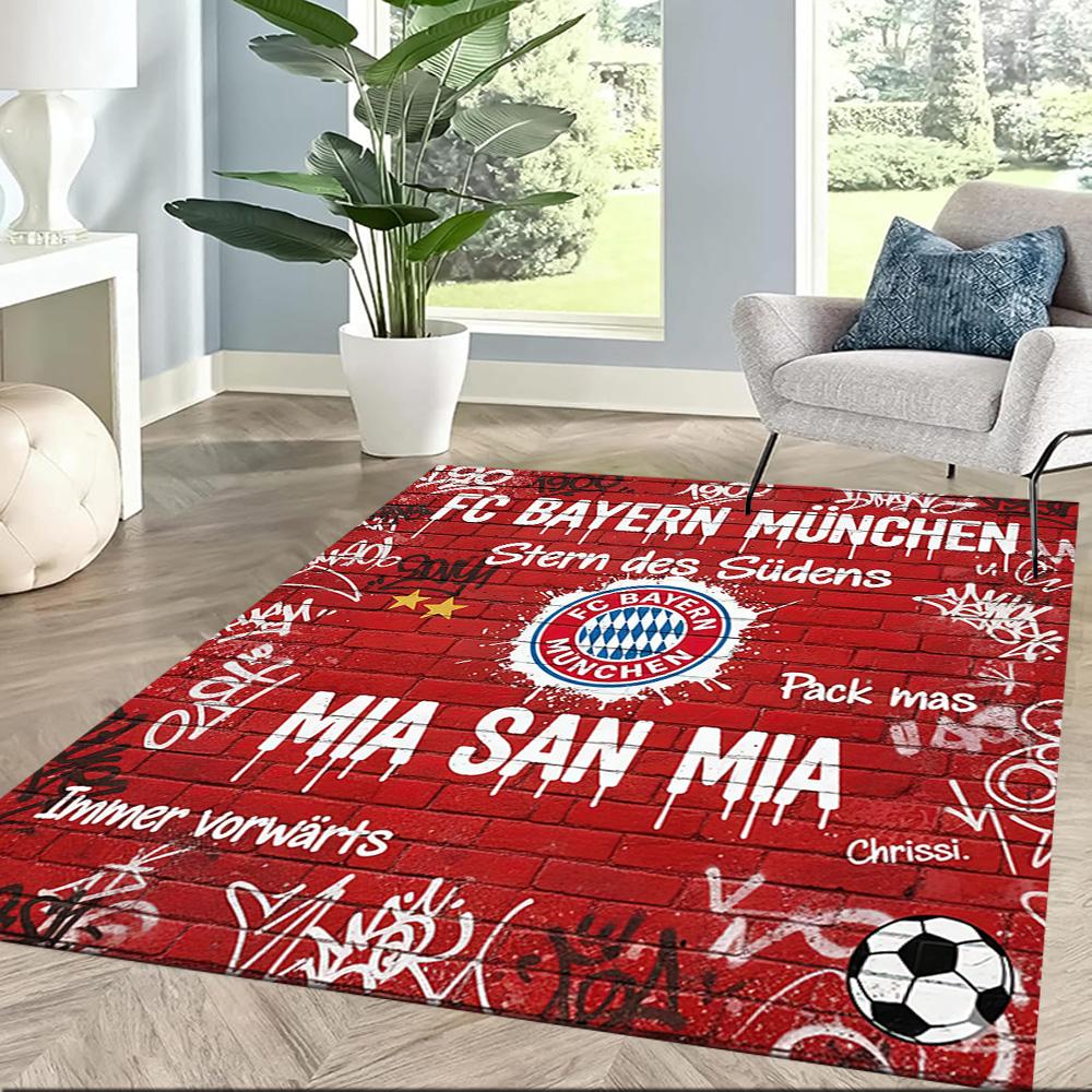 Bayern Munich Floor Rug Office Rug Suitable for Bedrooms Balcony Kitchen Hallway Anti-slip Rug Decorate Offices Gift for Festivals