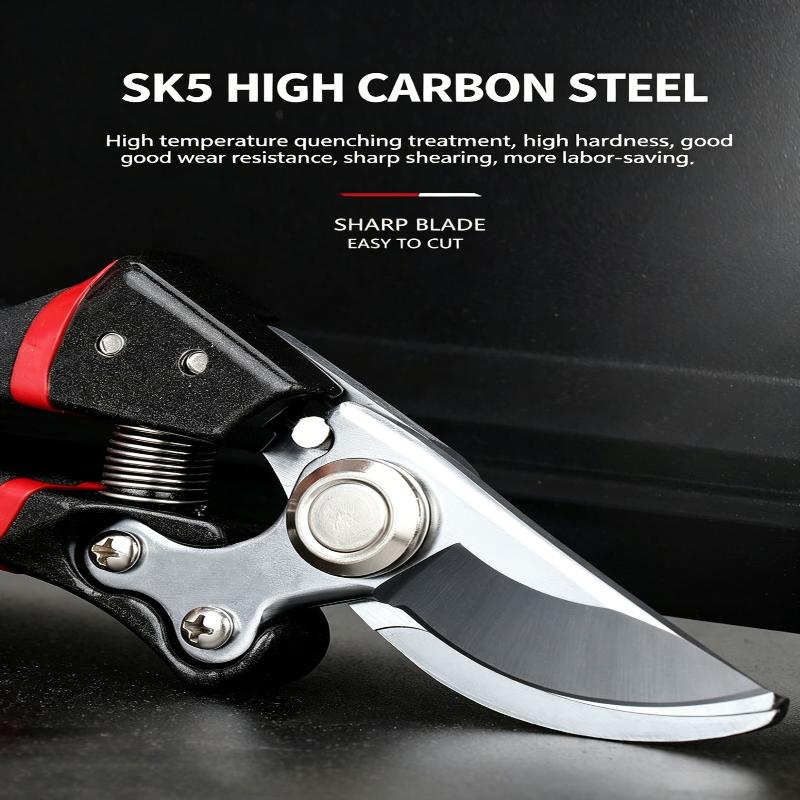Professional Titanium Bypass Pruning Shears Heavy Duty Garden Clippers Garden Scissors With Ergonomic Non-Slip Grip, Sharp Sk5
