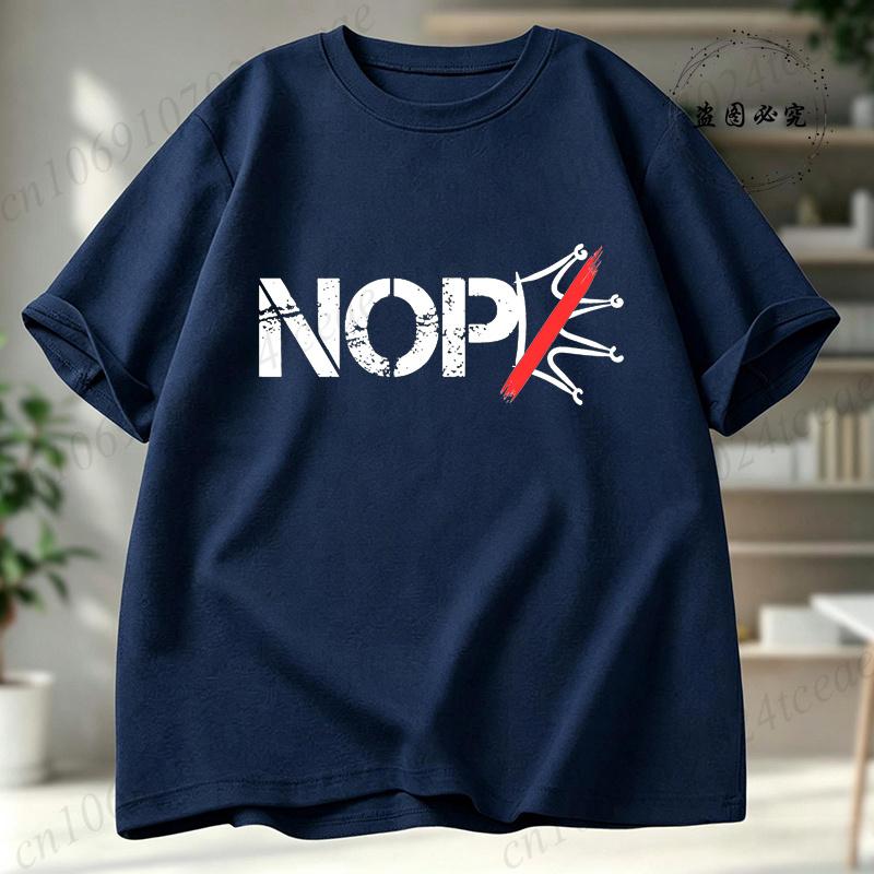 Summer Funny Nope No Kings Unisex Unisex Tshirt Short Sleeve Tee Clothing Casual Hip Hop Streetwear Fashion Trendy Tees Tops