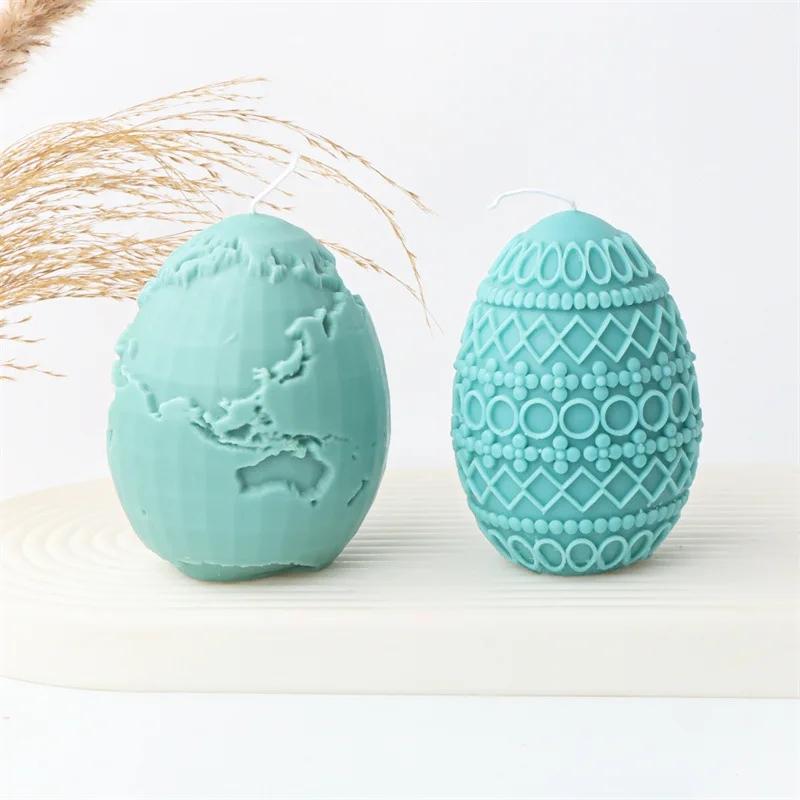 10cm Flower Easter Egg Candle Mould Eggshell Shaped Silicone Candle Making Molds Resin Soap Casting Gifts Home Decor Butterfly