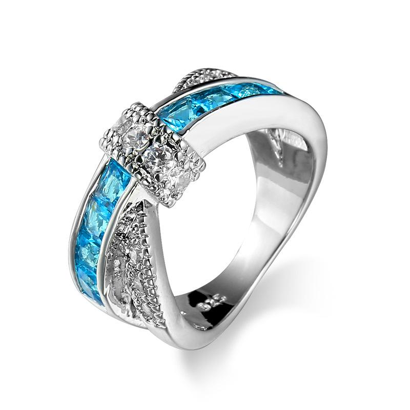 Hot-Selling Zircon Cross Jewelry Ring for Weddings & Ladies
