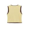 Womens Fall Sleeveless Knit Vest Slim Fit Versatile Layered Top Solid Color Round Neck Single Breasted Basic Style