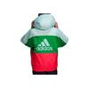 Adidas Warm Color Block Sports Hooded Down Jacket Women Jacket Green GF0015