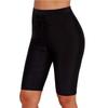 Shiying 2024 Women's Quick-Dry High-Waist Swim Trunks - European & American Style, Conservative Solid Color Boxer Briefs