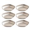 Set Of 6 Unique Stainless Steel Miniature Bowls Appetizer Plates Suitable for Sauces and Seasoning with Easy Cleaning