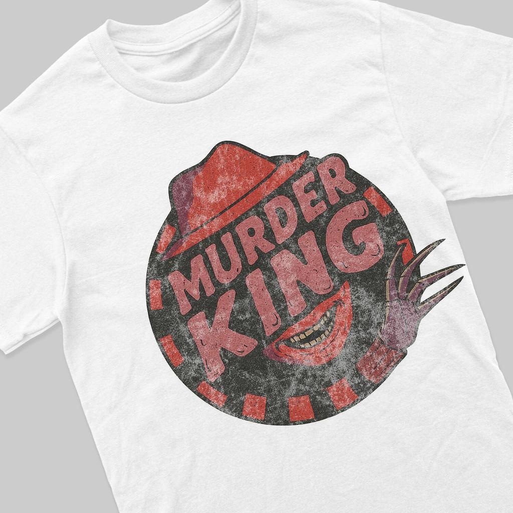 Murder King Parodie Kult Freddy Krüger Horror Halloween Elmstreet 100 % Baumwolle T-Shirt Herren T-Shirts Top Lustig