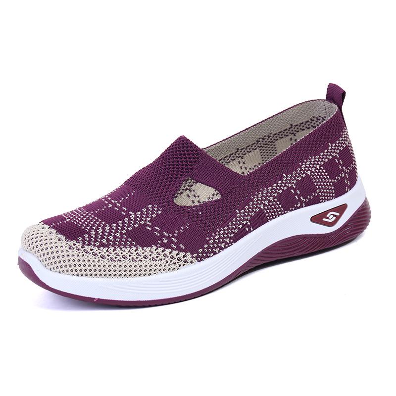 Summer Women's Anti-Slip Breathable Lightweight Shoes for Middle-Aged and Elderly Moms