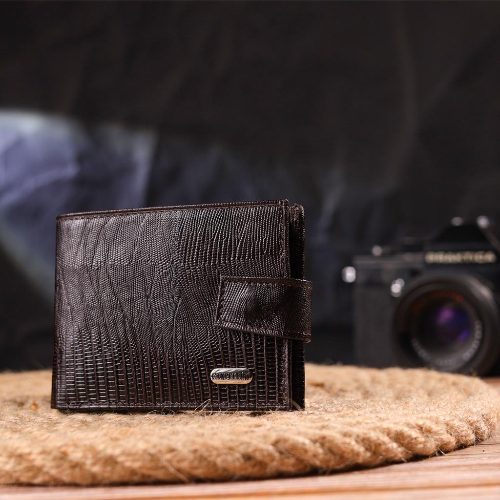 Pánská peněženka z pravé texturované kůže CANPELLINI Purse 21512 Brown