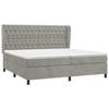 Maison Exclusive - Sommier à lattes de lit et matelas Gris clair 200x200cm Velours