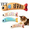 Natural Catnip Cat Supplies Fish Toy, Squeaky Linen Chew Bite Resistant Kitten Kicker Toy for Indoor Cats Biting Kicking Boredom Relief