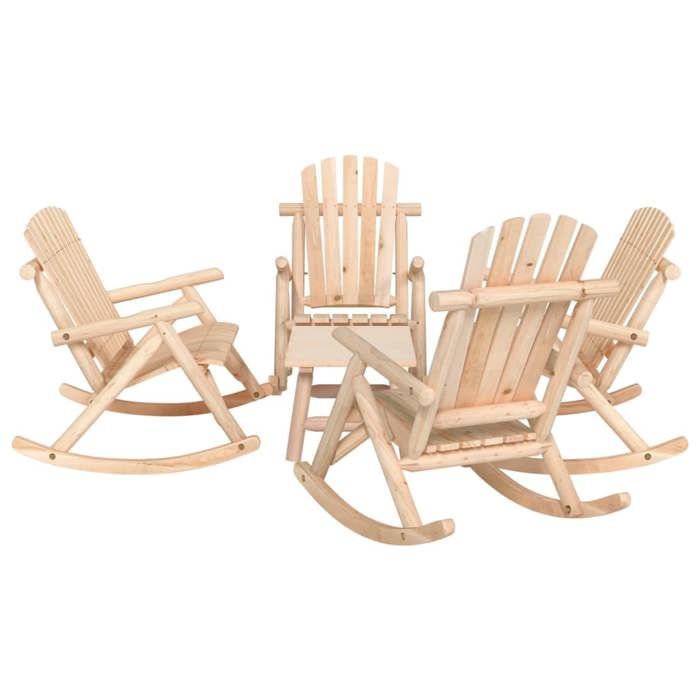 VidaXL Ensemble de salon de jardin 5 pcs bois massif d'épicéa 3185529