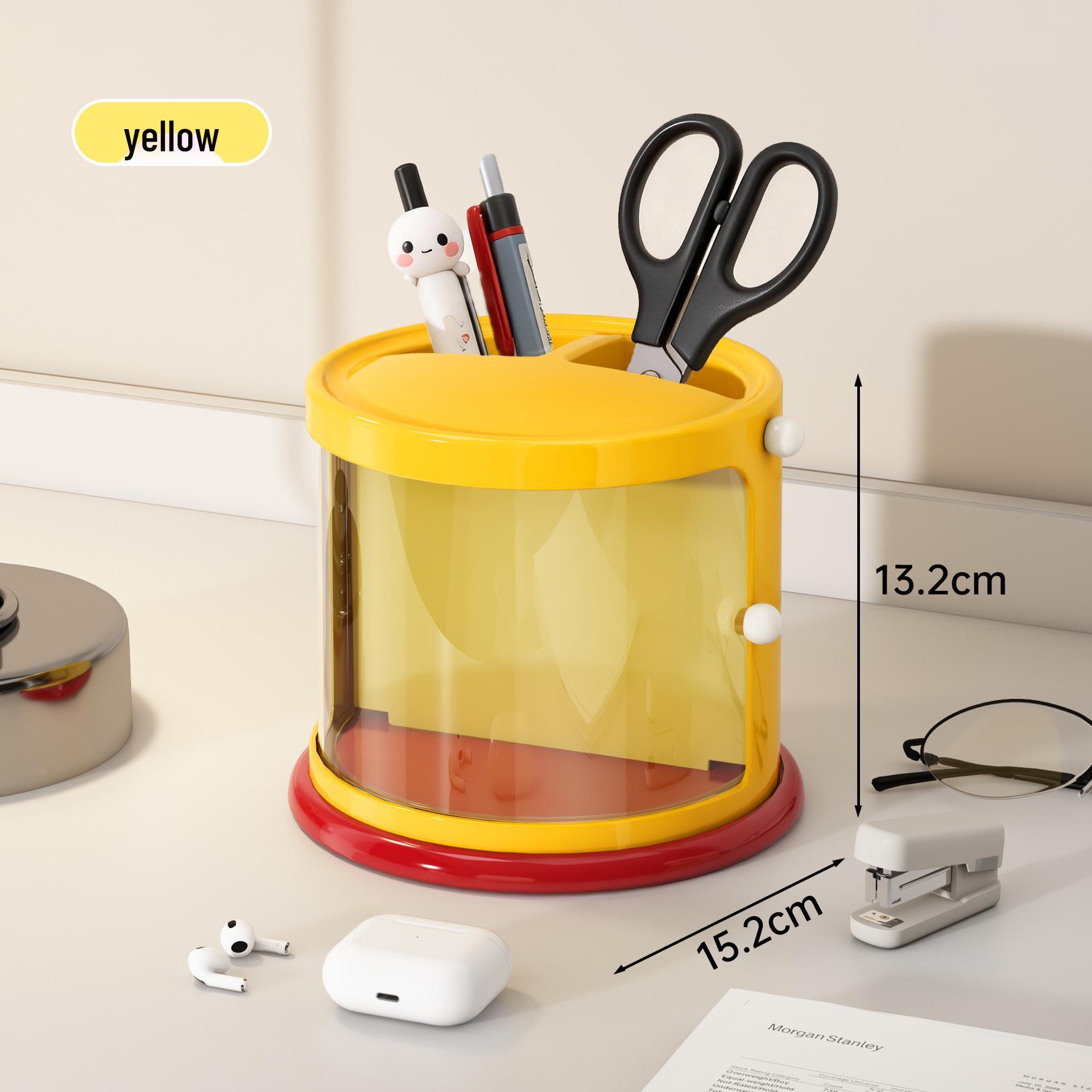 Girly Plastic Desktop Organizer: Drawer-Type Box for Dustproof Stationery & Cosmetics Holder