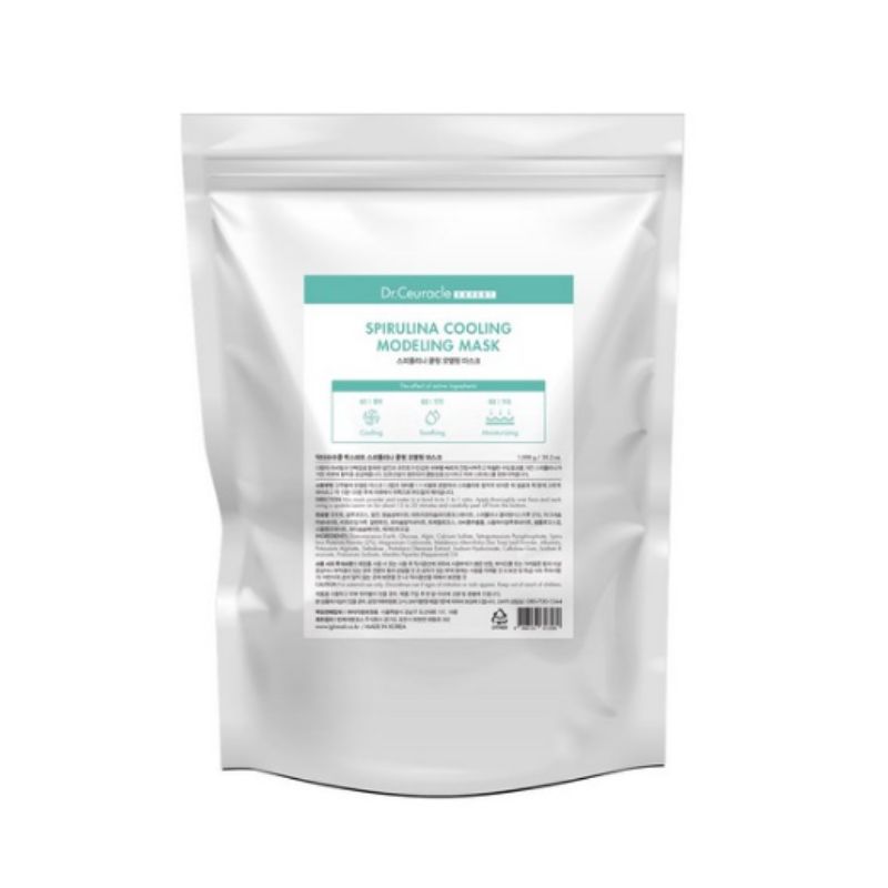 Dr. Ceuracle Spirulina Cooling Modeling Mask 1kg | Professional Rubber Mask for Soothing & Hydrating Skin | K-Beauty Spa Care