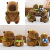 Capybara With Swimming Ring Coconut Tree Plush Toy For Childrens Bedroom Decor