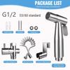 Women's Bidet Sprayer Set: High-Pressure Booster Faucet, Shower Head, and 304 Stainless Steel Toilet Splitter.