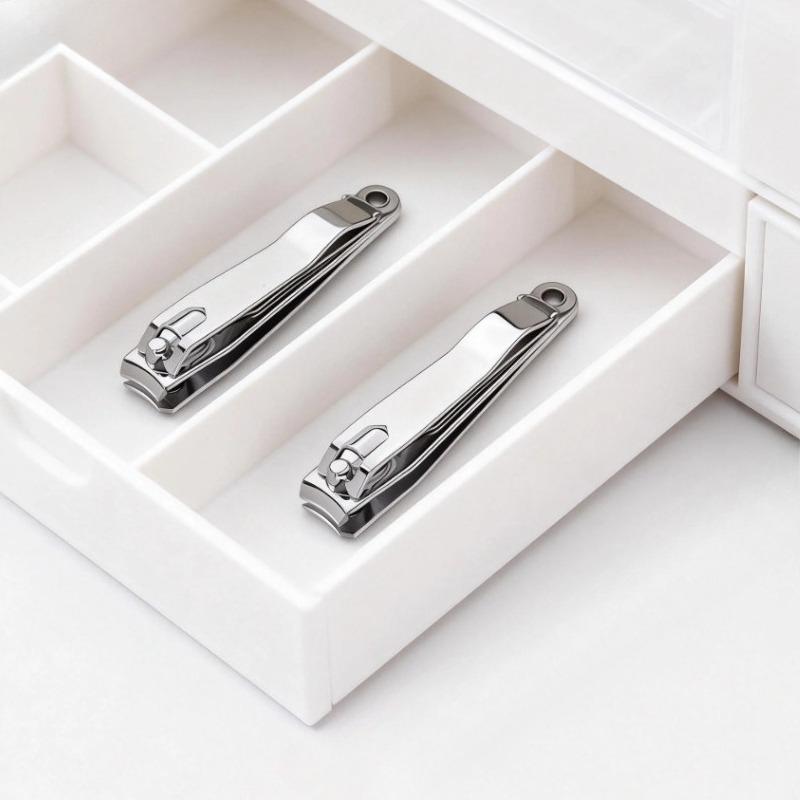 [Classic Nail Clipper] Single-Pack Large Stainless Steel Nail Clipper with File | Classic Style, Flat Blade Edge, Non-Foldable