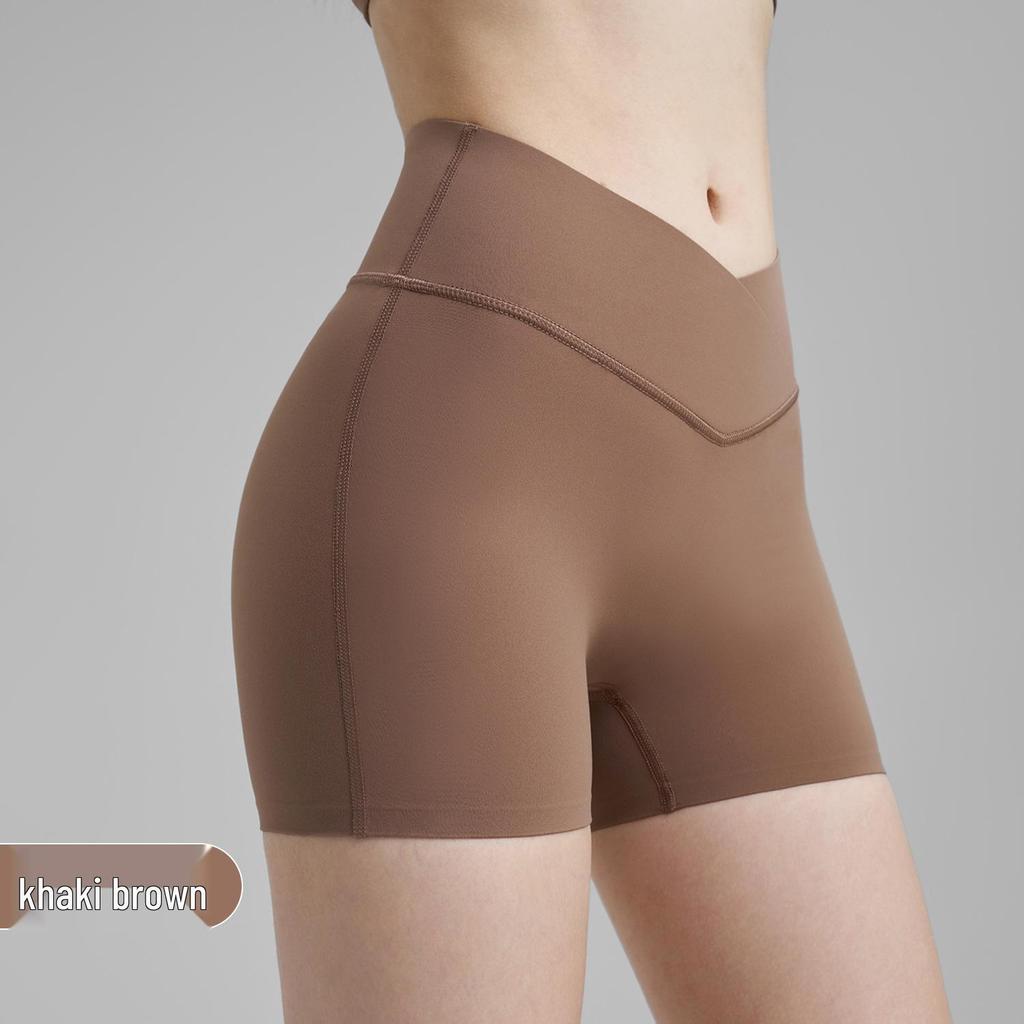 2025 Nude Feel Women's Yoga Peach Butt Fitness Shorts - Summer Three-Quarter Length for Running and Sports