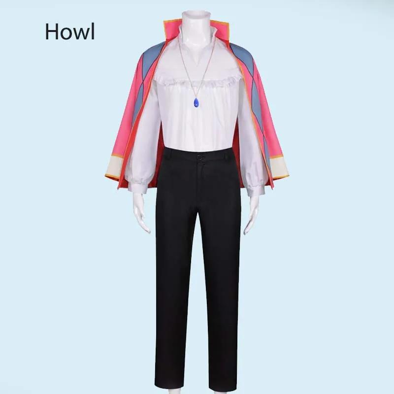 Howl Cosplay Costume Anime Cosplay Veste Collier Manteau Ensemble Complet Costume Halloween Costumes Pour