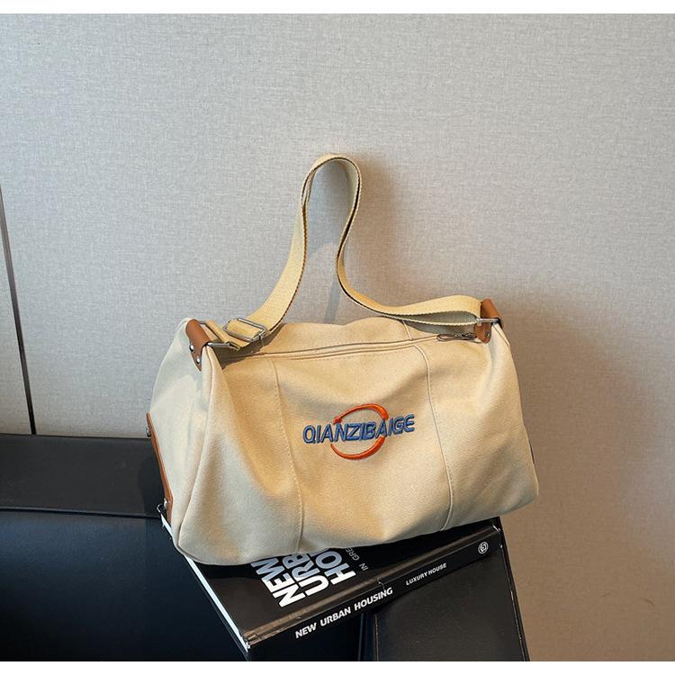 

Повседневная модная холщовая сумка, простая универсальная наплечная сумка, сумка-подушка, сумка-тоут, дамская сумочка, легкая сумка-мессенджер бежевый