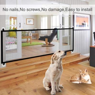 Pet Dog Fence Gate Safe Guard Safety Enclosure Folding Dog Fences Dog Gate The Ingenious Mesh Magic Pet Gate Pet Supplies