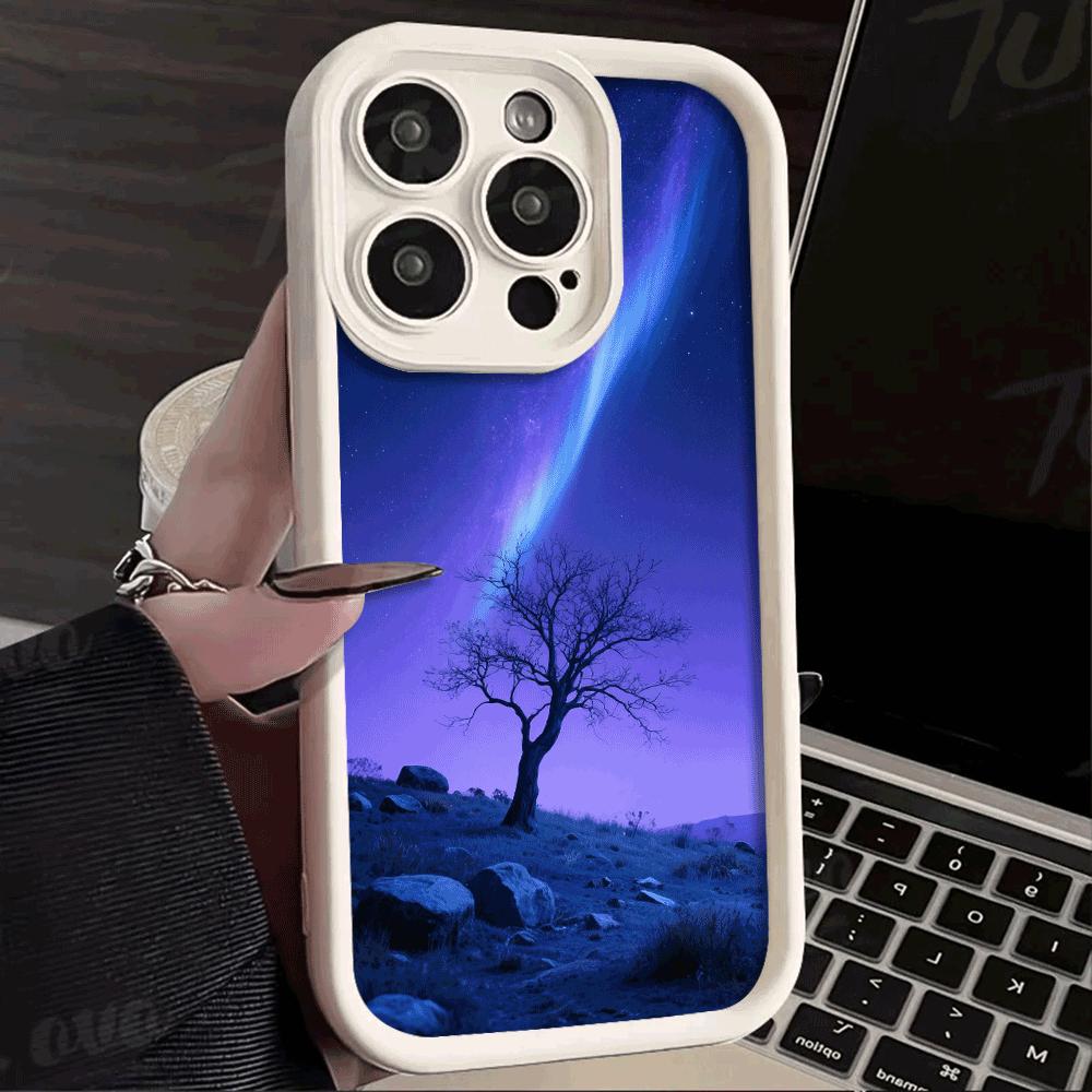 Shockproof Phone Case For Xiaomi Redmi Note 14 13 12 11 10 9 8 7 Pro/Plus Anti-Drop Protect Lonely Starry Sky Tree Protect Cover
