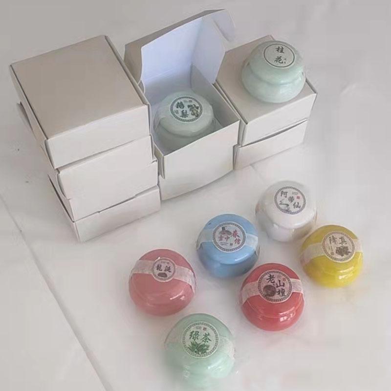 10g Natural Ancient Balm Fresh Light Fragrance Lasting Aromatherapy Stay Fragrant DIY Portable Porcelain Pot Solid Incense