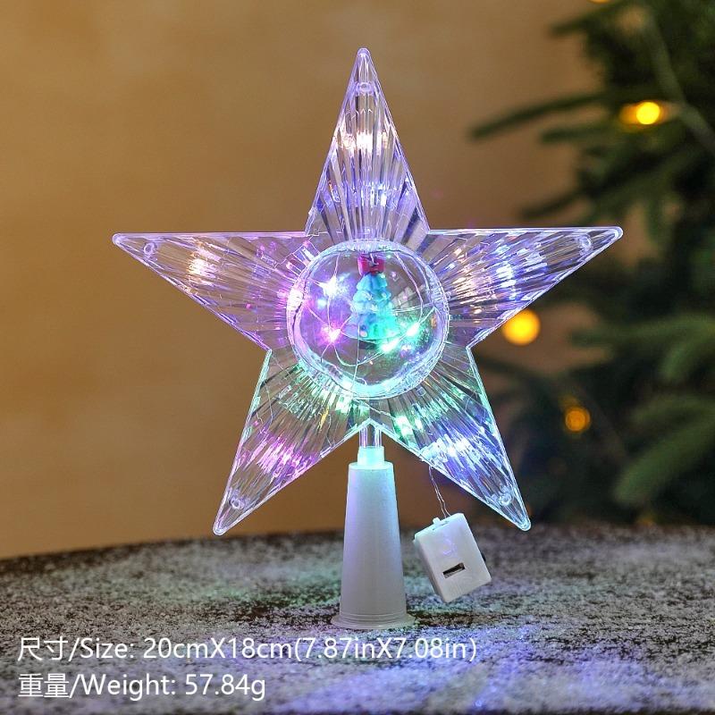 15cm Christmas Tree Decoration Stars Warm White Lights Home Room Decor LED Shining Lamp Xmas Festival TopStar Navidad 1.07in