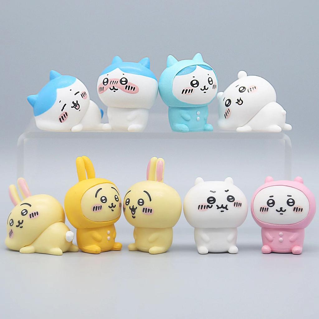 Cute jiyi Small Ornaments Usagi Hachiware Car Ornaments Cartoon Characters Desk Office Home Furnishings Gift Collection