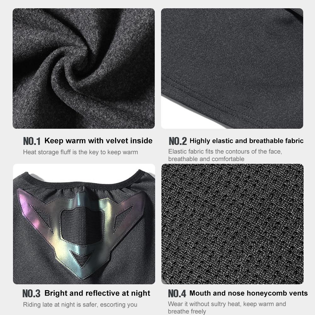Nackengamasche Gesichtsbedeckung Sturmhaube Wasserdicht Reflektierend Fleece Gesichtsbedeckung für Männer Frauen Winter Radfahren Wandern